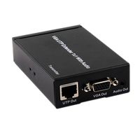 Extensor VGA UTP de 300M sobre Cable CAT5 CAT5e CAT6 RJ45, Transmisor y Receptor de Video VGA de 1000 pies con Audio de 3.5 mm y Salida de Bucle