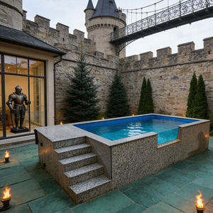 Liner de piscine en PVC, piscine conteneur avec terrasse, piscine transparente, piscine de 20 pieds, piscine pour chien, piscine de glace - Product Image 5