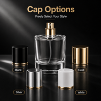Flacon de parfum en verre rechargeable de qualité supérieure, 30 ml, col serti, cylindrique, vaporisateur, format voyage, boîte cadeau portable