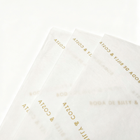 Papier de soie blanc de qualité supérieure avec logo personnalisé, impression monochrome, papier d'emballage fin pour vêtements et cadeaux