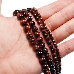 ลูกปัดไทเกอร์อายธรรมชาติทรงกลมสำหรับทำเครื่องประดับ สีเหลือง แดง สามสี ขนาด 8 มม. 10 มม. 12 มม. แหล่งผลิตอี้หวู่ ฤดูร้อน 2024 - Product Image 3