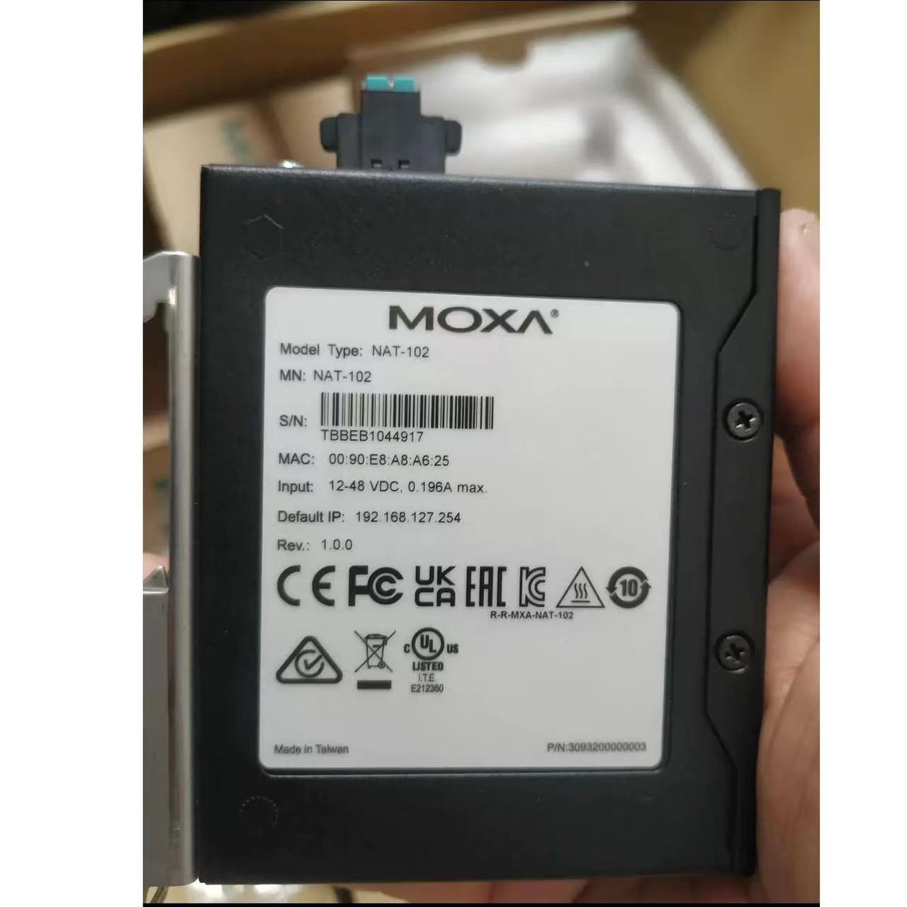 MOXA NAT-102 2-Port Industrial Network Address Translation Router