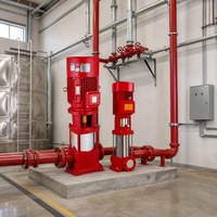 Pompa Kebakaran Multistage 1800 GPM 90 m Head dengan Katup, Pipa, dan Rangka Dasar untuk Perlindungan Kebakaran Kapal dan Laut