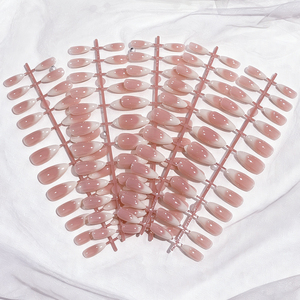 120 <span class=keywords><strong>faux</strong></span> ongles à presser, courts, ovales, effet ombré, couleur nude française, brillants, <span class=keywords><strong>pour</strong></span> femmes, usage quotidien - Product Image 2