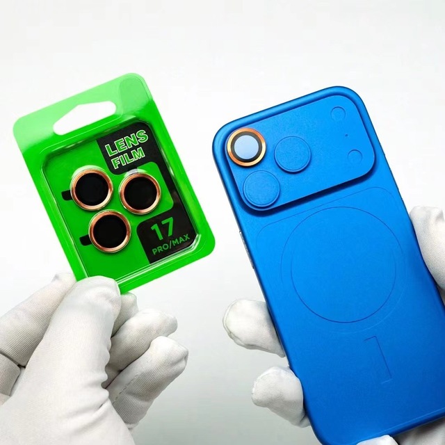For IPHONE 17 Pro Max Air 3D CD Alloy Quick Stick Camera Lens Screen Protector