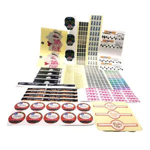 Specialized custom vinyl or paper waterproof sticker label, product label and adhesive label sticker printing