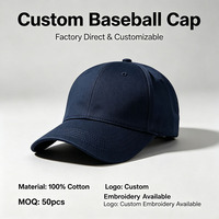 Gorra de Béisbol de Algodón con Logotipo Personalizado Bordado, Gorra de Estilo Casual de Color Sólido para Deportes al Aire Libre Diarios