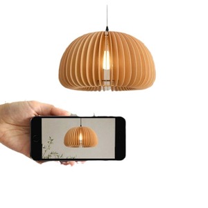 Lámpara de Calabaza de Madera Creativa de Estilo Nórdico Retro, Lámpara Colgante Japonesa de Estilo Wabi-Sabi para Restaurantes, Dormitorios y Casas de Huéspedes - Product Image 3