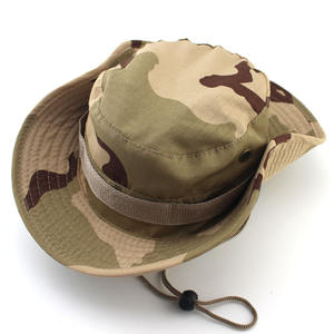 Camo Print Mens Bucket Hat Outdoor Sun Protection Panama Cap pour la randonnée Camping Pêche Chapeau d'été - Product Image 3