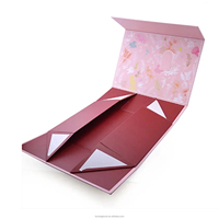 Rechteck Rundes Quadrat Faltbarer Magnet verschluss Geschenk box Falten Schwarz Weiß Rosa Boxen Kinder Aufbewahrung Faltbare Versand box