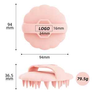 Silicone <b>Shampoo</b> <b>Brush</b> Anti Itch Massage Comb For Hair Cleaning Scalp Care Tool - Product Image 4