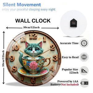 Reloj de Pared de Vidrio de 30x30cm para una <span class=keywords><strong>Fusión</strong></span> de <span class=keywords><strong>Empresas</strong></span> con Logotipos Combinados Personalizados - Product Image 2