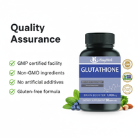 Capsules végétales de L-Glutathion en gros, haute pureté 98 %, forme réduite, pour la santé cérébrale et le renforcement immunitaire, approvisionnement direct usine