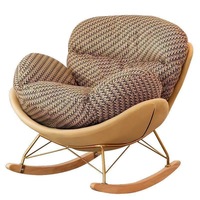 Fauteuil inclinable à bascule en tissu de luxe moderne, chaise longue, ottoman, canapé confortable pour hôtel, salon et chambre à coucher