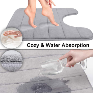 Alfombrilla de baño antideslizante de espuma viscoelástica con impresión personalizada, alfombrilla absorbente de secado rápido para puerta de baño - Product Image 2