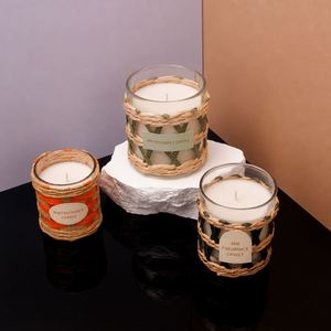 Vela Aromática Artesanal en Frasco de Vidrio Tejido MW, Vela de Aromaterapia Bohemia para Decoración del Hogar - Product Image 2