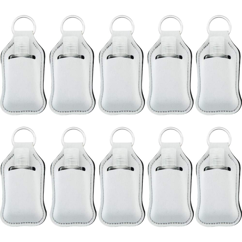 Кольцо для ключей бутылок контейнеров с Неопреном неопрен держатель для дезинфицирующего средства для рук брелок путешествия сублимации держатель дезинфицирующего средства для рук