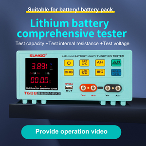 Testeur complet SUNKKO T-688, analyseur de résistance interne et de capacité de batterie au lithium, pour la réparation de batteries. - Product Image 1