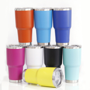 Best Selling HZX Stainless Steel Mugs Straws Thermal Portable Eco-Friendly Country Style Car Tumblers Powder Coated for Lid - Product Image 1