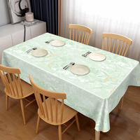 Nappe rectangulaire gaufrée imprimée en gros, nappe en PVC imperméable, nappe en plastique
