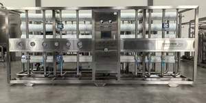 Machinerie industrielle de traitement de l'eau 20m³/h pour eau saumâtre, système d'osmose inverse entièrement automatique avec cuve sous pression, <span class=keywords><strong>pompe</strong></span> et moteur, certifié CE - Product Image 2