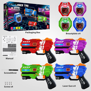 <span class=keywords><strong>Laser</strong></span> Tag pistole Set di 4 con Display digitale a LED giubbotti a infrarossi Multi-funzione <span class=keywords><strong>Laser</strong></span> Tag pistole divertenti giocattoli per esterni per bambini - Product Image 6