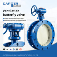 Válvula de Mariposa de Ventilación con Amortiguador de Aire WCB 304 RF Flange Neumática Exd IP65 para Alta Temperatura, Humo, Polvo y Gas PN16 Clase 150 ANSI ATEX