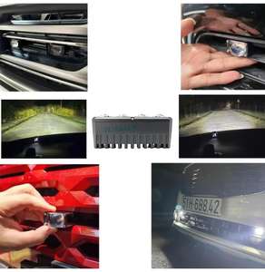 IDISON GS4 12V 40W Bi-LED Projecteur à lentille ultra-mince à quatre yeux, projecteurs de calandre jaune et blanc bicolores 6000Lm pour Hilux Prius - Product Image 3