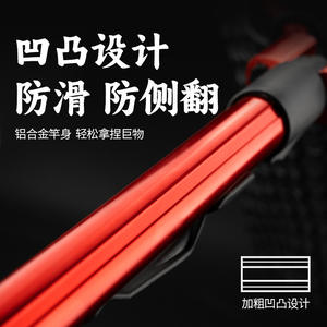 Épuisette pliante, capacité de charge de 10 kg, filet en silicone portable pour la manipulation de gros poissons - Product Image 5