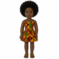Poupée éducative en vinyle souple de 18 pouces, personnalisable, peau noire, afro-américaine, pour bébé fille