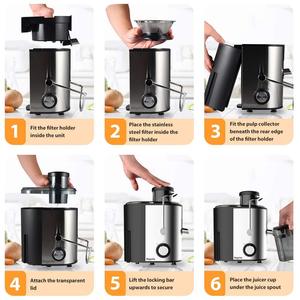 Exprimidor Centrífugo Inteligente de Acero Inoxidable, 400W, 23000 RPM, Expulsión Automática de Pulpa, Máquina Exprimidora de Frutas para el Hogar - Product Image 4