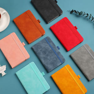 Cuadernos de PU para uso escolar, al por mayor, precio de fábrica, duraderos, tamaño A6, con cubierta suave y banda elástica. - Product Image 5