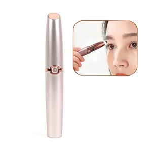 Kích Thước Nhỏ Xách Tay Điện Lông Mày Tông Đơ Trên Khuôn Mặt Tóc Remover Cho Phụ Nữ Điện Không Dây Lông Mày Remover