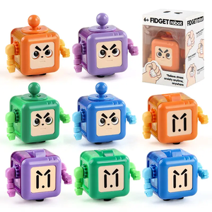 Zg Hot Bán Vui Đôi Mắt Lớn Robot Thần Tư <span class=keywords><strong>Cube</strong></span> <span class=keywords><strong>6</strong></span>-Hai Mặt Có Thể Chơi Cảm Giác Căng Thẳng Cứu Trợ Đồ Chơi Ma Thuật Nhựa Jouets Đổ enfants - Product Image 4