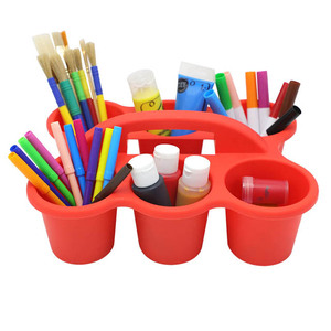 29636 6-Cup Stapelbare Schule Lagerung <span class=keywords><strong>Organizer</strong></span> Tablett Langlebige PP Craft Caddy für Kinder Buntes modernes Design für Kunst Klassen zimmer - Product Image 3