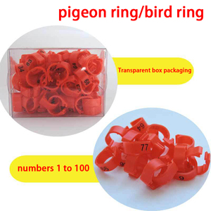 Kleurrijke Plastic Duivenring Met Transparante Doosverpakking Vogelringnummers 1 Tot 100 Postduivenringen - Product Image 4