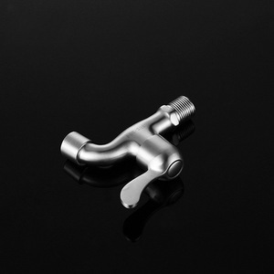 304 Stainless Steel Single Handle Wall Mounted Faucet With Double Outlet For Kitchen Sink Industrial Style Easy Installation - Product Image 2