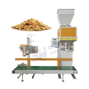 Máquina de ensacamento por gravidade automática para arroz, sal e açúcar, 25kg, atacado de amendoim e nogueira industrial