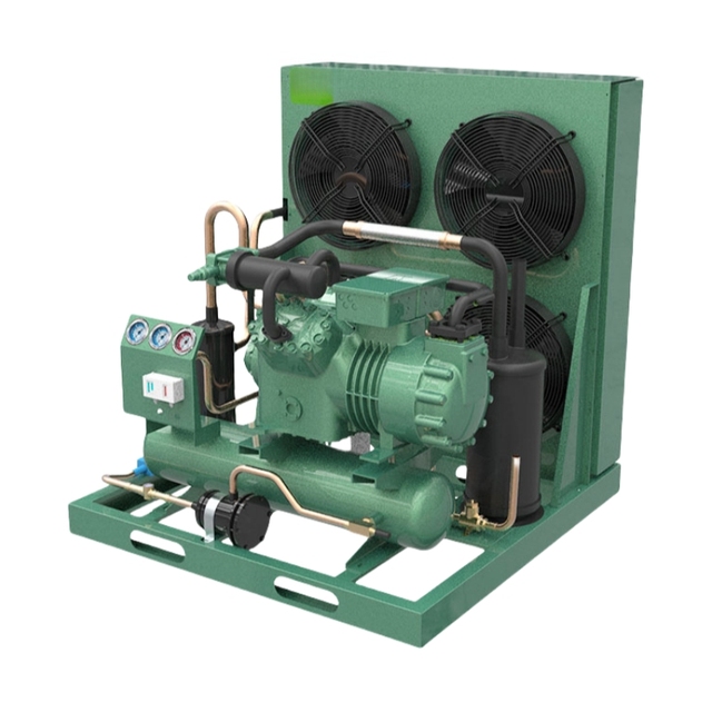 S4G-12.2Y for 12HP Two-Stage Semi-Hermetic Compressor Condensing Unit CP Air-Cooled Motor Remote Control PLC Gear Frozen
