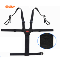 Ceinture de sécurité pour bébé réglable et durable en matériau PP de la marque Bellter, harnais à 5 points pour poussette et chaise haute
