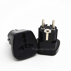 Adaptador de viaje de enchufe eléctrico europeo Adaptador de corriente con conexión a tierra Europa Schuko Adaptadores de corriente alemán/francés - Product Image 6