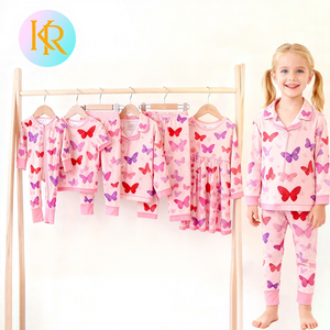 Abbigliamento per Bambini Kerui Boutique, Vendita all'Ingrosso, Set Pigiama Casual con Disegno Cartoon per Bambine, Primavera-Estate - Product Image 1