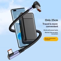 Câble USB-C tressé ultra-court 0,3 m à chargement rapide avec conducteur en cuivre pur pour transfert de données et téléphones mobiles, personnalisable avec logo