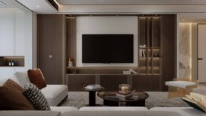 Meuble TV moderne <span class=keywords><strong>sur</strong></span> <span class=keywords><strong>mesure</strong></span> pour salon, villa de luxe, service de planification professionnelle, livraison directe d'usine, fabriqué en Chine, emballé via - Product Image 2