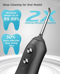 Hydropulseur dentaire électrique rechargeable par USB, étanche, avec 2500 puissances de nettoyage buccal - Product Image 3