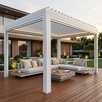 Pergola motorisée en aluminium sur mesure Sweet Home avec toit à lames, abri extérieur pour jardin, résistant au vent et à l'eau