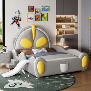 Sac souple moderne et simple pour bébé garçon avec dessin animé <span class=keywords><strong>Lit</strong></span> simple pour enfants pour meubles de chambre à coucher <span class=keywords><strong>Lit</strong></span> pour enfants avec toboggan et protection de sécurité - Product Image 4