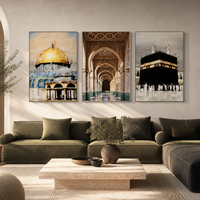 Impression sur toile « Eighteen Design » : Art mural islamique, architecture de mosquée, décoration de salle de prière, Ramadan, pour les espaces de vie