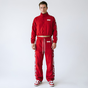 Custom Patchwork Sports Tracksuits Zip up Nylon <b>Jacket</b> and Pants Mens Jogger Windbreaker Gym Sets Embroidered Tracksuit for Men - Product Image 1