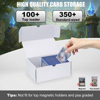 Boîte de rangement en carton ondulé blanc de 100 unités pour cartes de sport de collection TCG/Magic/Mtg, pour l'organisation des cartes de basket-ball